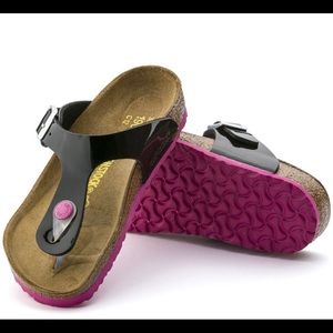 GIZEH BIRKO-FLOR PATENT BLACK PATENT Size 34 20